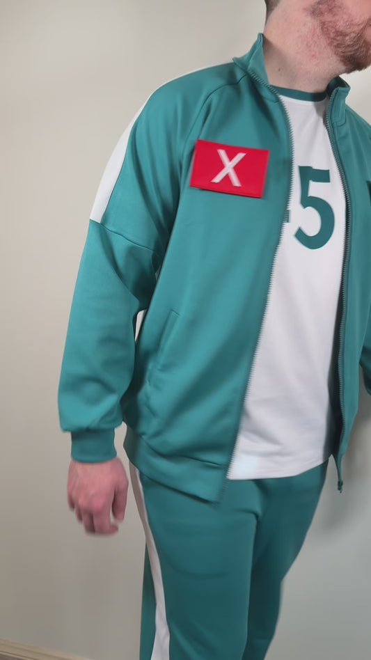 Squid Game Green Tracksuit with Removable Number Patches